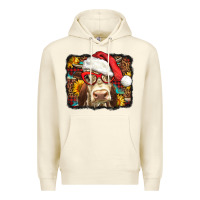 Sandshell Christmas Cow Premium Hoodie - LillyAllenDesigns