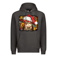 Smoke Christmas Cow Premium Hoodie - LillyAllenDesigns