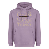 Lavender That's What I Do I Smoke Cigars And I Know Things Heavyweight Hoodie - longCreatives