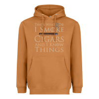 Meerkat That's What I Do I Smoke Cigars And I Know Things Heavyweight Hoodie - longCreatives