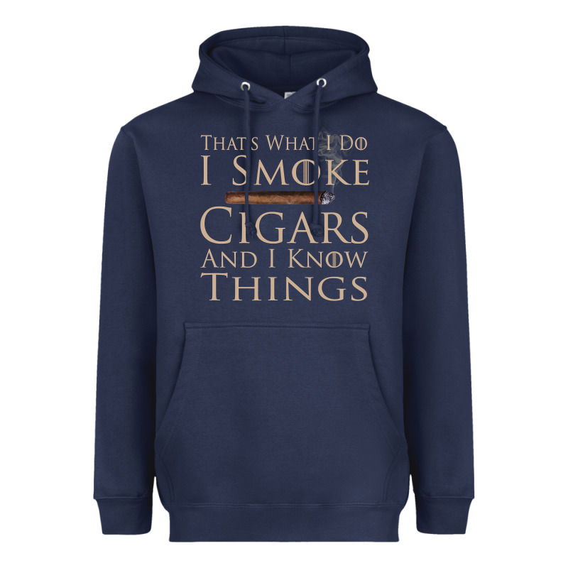 That's What I Do I Smoke Cigars And I Know Things Heavyweight Hoodie by longCreatives | Teevron
