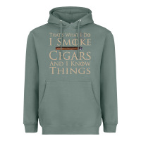 Sage That's What I Do I Smoke Cigars And I Know Things Heavyweight Hoodie - longCreatives
