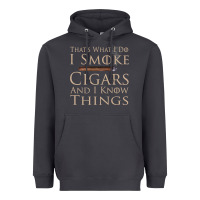 Smoke That's What I Do I Smoke Cigars And I Know Things Heavyweight Hoodie - longCreatives