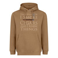 Toasted Coconut That's What I Do I Smoke Cigars And I Know Things Heavyweight Hoodie - longCreatives