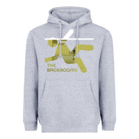 Heather Grey The Backrooms graphic Heavyweight Hoodie - longCreatives