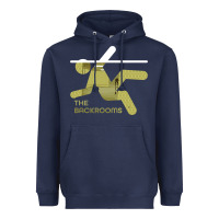 Navy The Backrooms graphic Heavyweight Hoodie - longCreatives