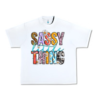 White sassy little thing Urban Heavy Tee - RanaPortraitStore
