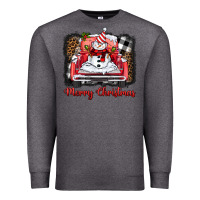 Charcoal Heather merry christmas truck snowman Premium Sweatshirt - BarkalooDesign