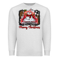 Oatmeal Heather merry christmas truck snowman Premium Sweatshirt - BarkalooDesign