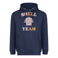 Navy vintage retro shell yeah beach tropical vacation gifts t shirt Heavyweight Hoodie - longCreatives