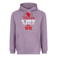 Lavender Wisconsin Out Drinking Your State Since 1848 Heavyweight Hoodie - longCreatives