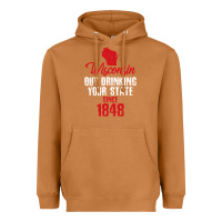 Meerkat Wisconsin Out Drinking Your State Since 1848 Heavyweight Hoodie - longCreatives