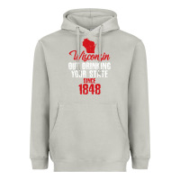 Moon Dust Wisconsin Out Drinking Your State Since 1848 Heavyweight Hoodie - longCreatives