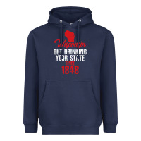 Navy Wisconsin Out Drinking Your State Since 1848 Heavyweight Hoodie - longCreatives