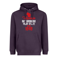 Plum Wisconsin Out Drinking Your State Since 1848 Heavyweight Hoodie - longCreatives