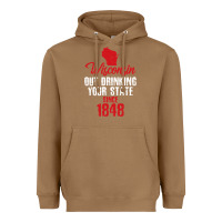 Toasted Coconut Wisconsin Out Drinking Your State Since 1848 Heavyweight Hoodie - longCreatives