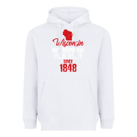 White Wisconsin Out Drinking Your State Since 1848 Heavyweight Hoodie - longCreatives