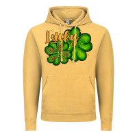 Vintage Mustard St. Patrick's Lucky and shamrock Vintage Hoodie - OliviaCreatesArt