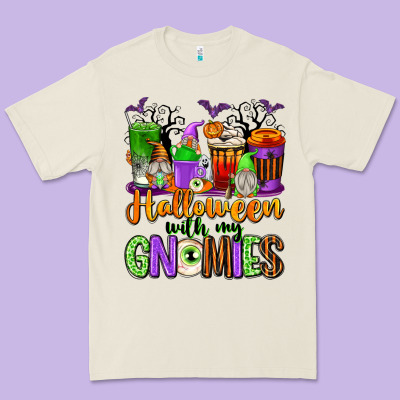 Halloween With My Gnomies Coffee Cups Premium Tee Designed By Texasbilliewilder