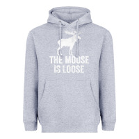 Heather Grey The Moose Is Loose Alaska Moose Heavyweight Hoodie - longCreatives