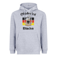 Heather Grey Oktoberfest München German Flag Beer Stein Heavyweight Hoodie - longCreatives