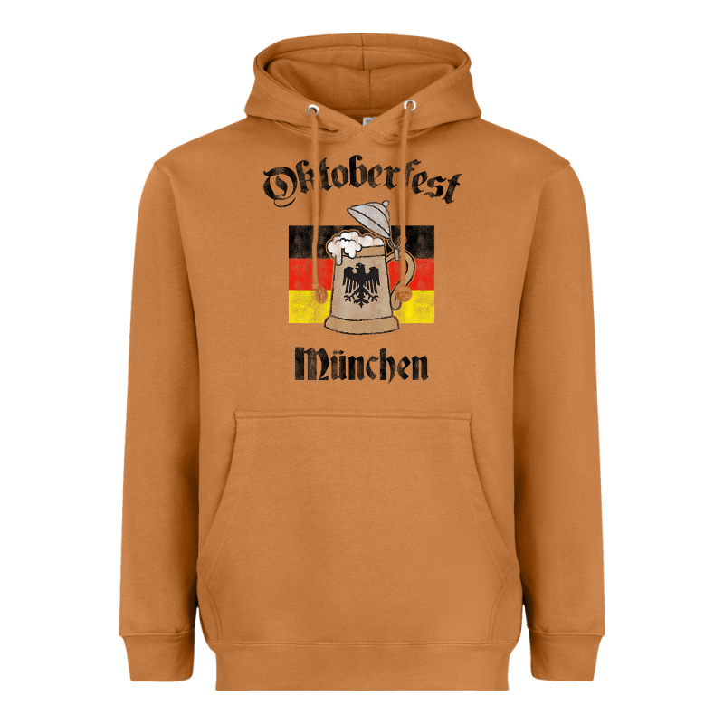 Oktoberfest München German Flag Beer Stein Heavyweight Hoodie by longCreatives | Teevron