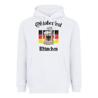 White Oktoberfest München German Flag Beer Stein Heavyweight Hoodie - longCreatives