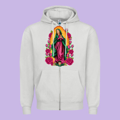Our Lady Of Guadalupe Zipper Hoodie Designed By Artiststas