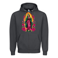Smoke our lady of guadalupe Zipper Hoodie - Artiststas