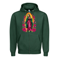 Sports Green our lady of guadalupe Zipper Hoodie - Artiststas