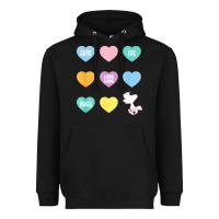 Black peanuts valentine candy heart Heavyweight Hoodie - longCreatives