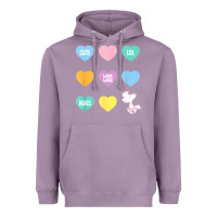 Lavender peanuts valentine candy heart Heavyweight Hoodie - longCreatives