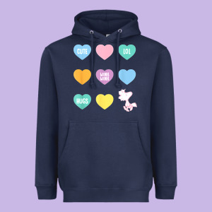 Peanuts Valentine Candy Heart Heavyweight Hoodie Designed By Longcreatives
