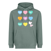 Sage peanuts valentine candy heart Heavyweight Hoodie - longCreatives