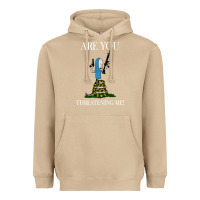 Mushroom Are You Threatening Me Funny Cartoon Halloween Heavyweight Hoodie - longCreatives