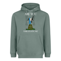 Sage Are You Threatening Me Funny Cartoon Halloween Heavyweight Hoodie - longCreatives