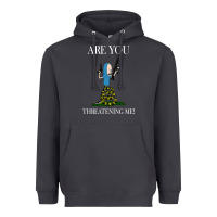 Smoke Are You Threatening Me Funny Cartoon Halloween Heavyweight Hoodie - longCreatives