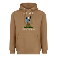 Toasted Coconut Are You Threatening Me Funny Cartoon Halloween Heavyweight Hoodie - longCreatives