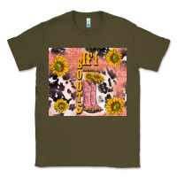 Army Green cowgirl boots sunflower Classic Tee - TumblerDesignByShophia