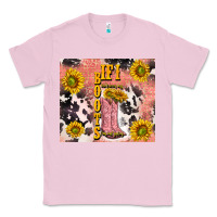 Bubblegum Pink cowgirl boots sunflower Classic Tee - TumblerDesignByShophia