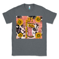 Charcoal Heather cowgirl boots sunflower Classic Tee - TumblerDesignByShophia