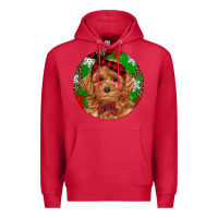 Cardinal Christmas Toy Poodle Premium Hoodie - RanaPortraitStore