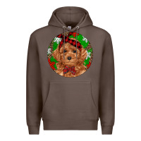 Coffee Christmas Toy Poodle Premium Hoodie - RanaPortraitStore