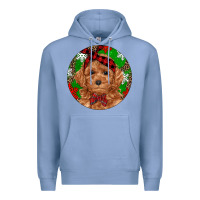 Colony Blue Christmas Toy Poodle Premium Hoodie - RanaPortraitStore