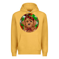Mustard Christmas Toy Poodle Premium Hoodie - RanaPortraitStore