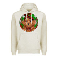 Oatmeal Heather Christmas Toy Poodle Premium Hoodie - RanaPortraitStore