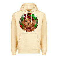 Pina Colada Christmas Toy Poodle Premium Hoodie - RanaPortraitStore