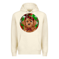 Sandshell Christmas Toy Poodle Premium Hoodie - RanaPortraitStore