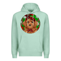 Seafoam Christmas Toy Poodle Premium Hoodie - RanaPortraitStore