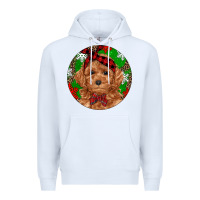 White Christmas Toy Poodle Premium Hoodie - RanaPortraitStore